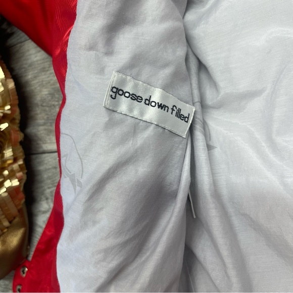 Vintage 1980s Bogner Women's Goose Down Ski Jacket Size 8 Red Made in USA. - Picture 9 of 13